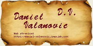 Daniel Valanović vizit kartica